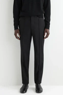 SLIM WOOL TAPERED PANTS