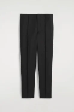 SLIM WOOL TAPERED PANTS