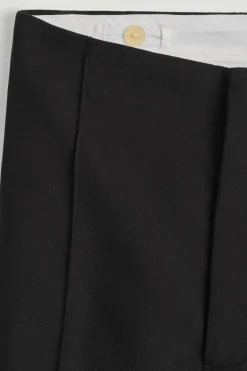 SLIM WOOL TAPERED PANTS