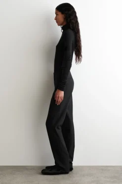 SLIM WOOL-BLEND PANTS