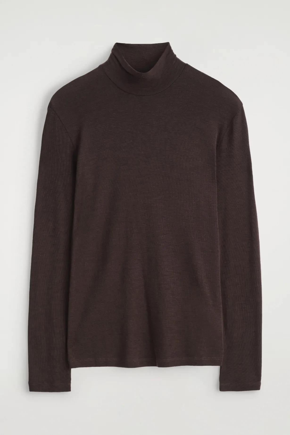 SLIM WOOL-JERSEY ROLLNECK TOP