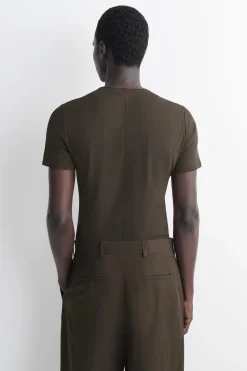 SLIM-FIT COTTON CREPE LIGHTWEIGHT T-SHIRT