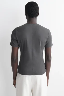 SLIM-FIT COTTON CREPE LIGHTWEIGHT T-SHIRT
