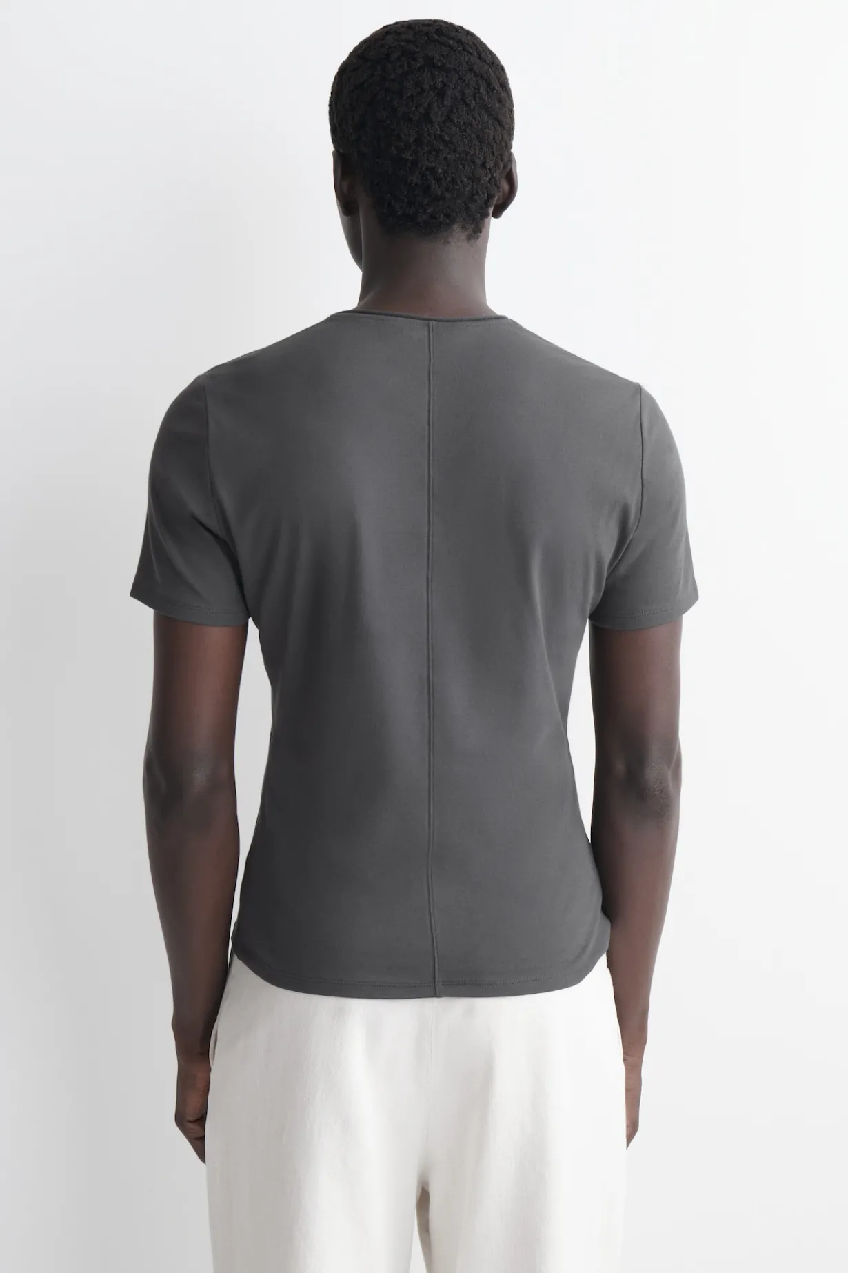 SLIM-FIT COTTON CREPE LIGHTWEIGHT T-SHIRT