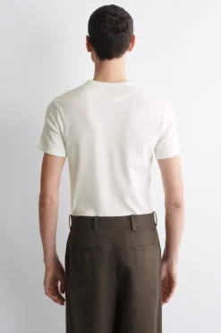 SLIM-FIT RIBBED HENLEY T-SHIRT