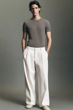 SLIM-FIT RIBBED HENLEY T-SHIRT