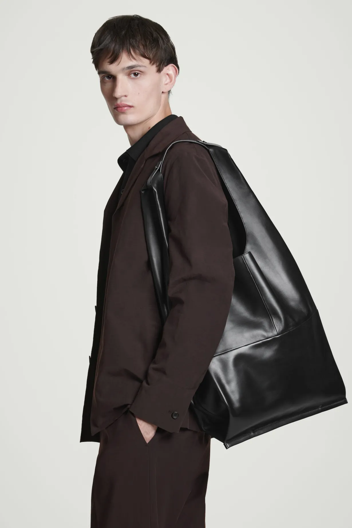 SLOUCHY TOTE BAG - LEATHER