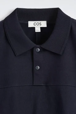SNAP-BUTTON COTTON POLO SHIRT