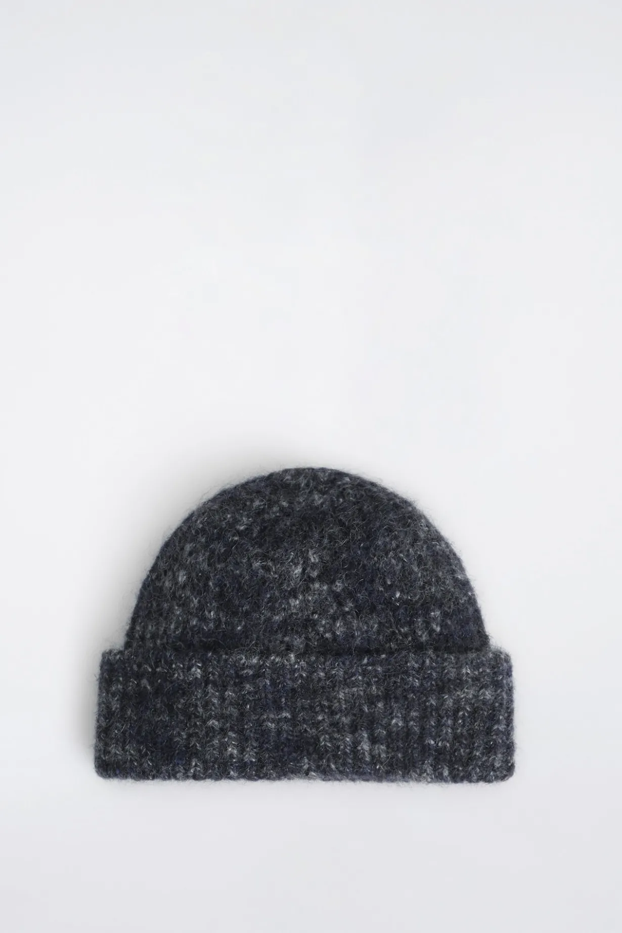 SPACE-DYED BRUSHED WOOL-BLEND BEANIE