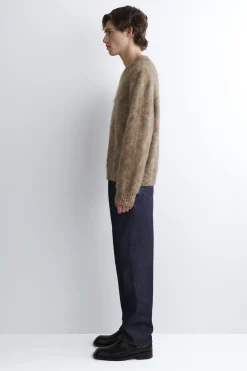 SPACE-DYED MOHAIR-BLEND CREW-NECK SWEATER
