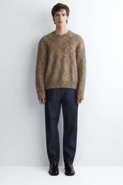 SPACE-DYED MOHAIR-BLEND CREW-NECK SWEATER