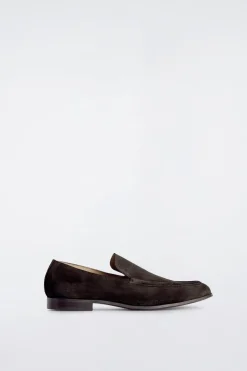SPLIT SUEDE LOAFERS