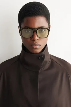 SQUARE-FRAME AVIATOR SUNGLASSES