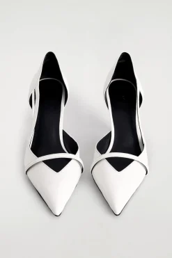 STRAP-DETAIL LEATHER PUMPS