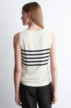 STRIPED KNITTED TANK TOP