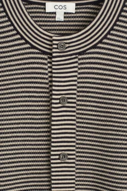 STRIPED MERINO WOOL CARDIGAN