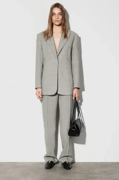 STRUCTURED WOOL-BLEND BLAZER