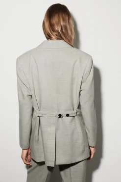 STRUCTURED WOOL-BLEND BLAZER