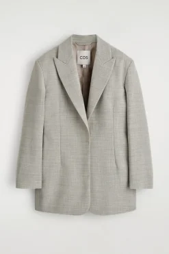 STRUCTURED WOOL-BLEND BLAZER