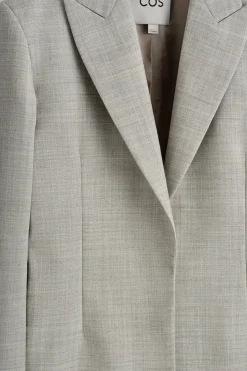 STRUCTURED WOOL-BLEND BLAZER