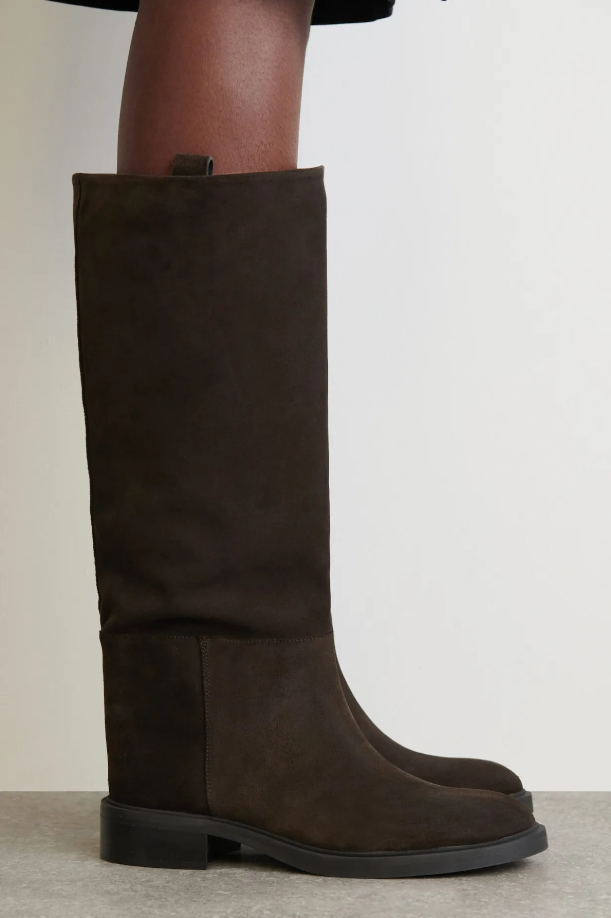 SUEDE RIDING BOOTS