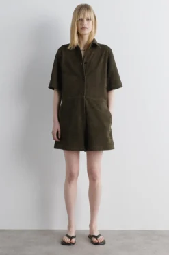 SUEDE ROMPER
