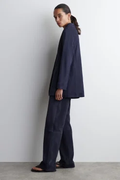 SUEDE SINGLE-BREASTED BLAZER