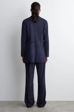 SUEDE SINGLE-BREASTED BLAZER