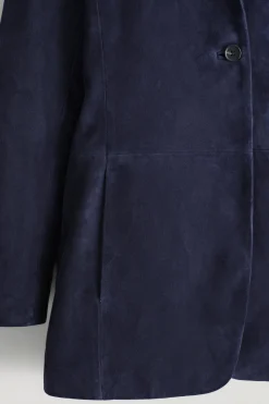 SUEDE SINGLE-BREASTED BLAZER