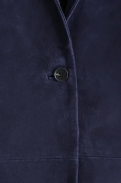 SUEDE SINGLE-BREASTED BLAZER