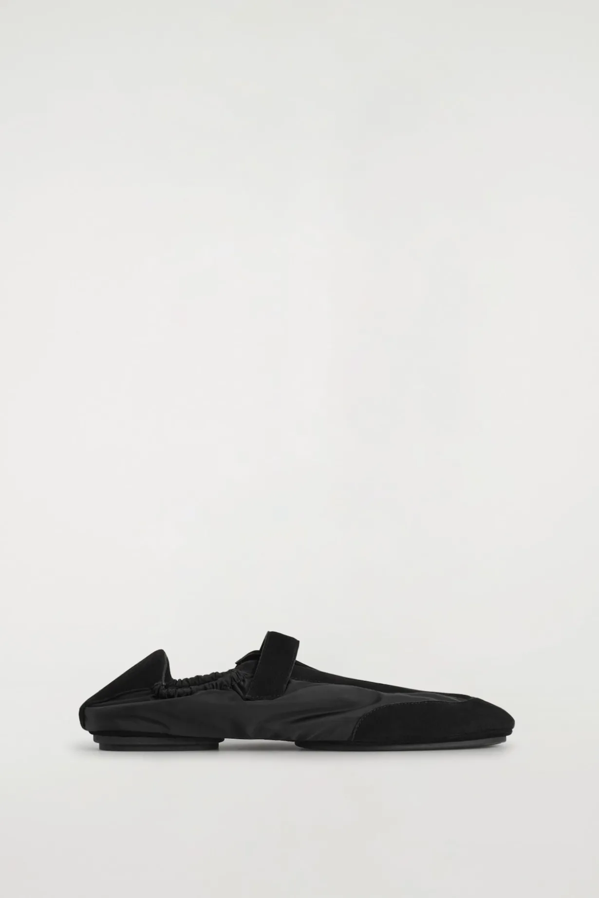 SUEDE-NYLON MARY-JANE SNEAKERS