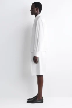 TAILORED COTTON-POPLIN SHORTS