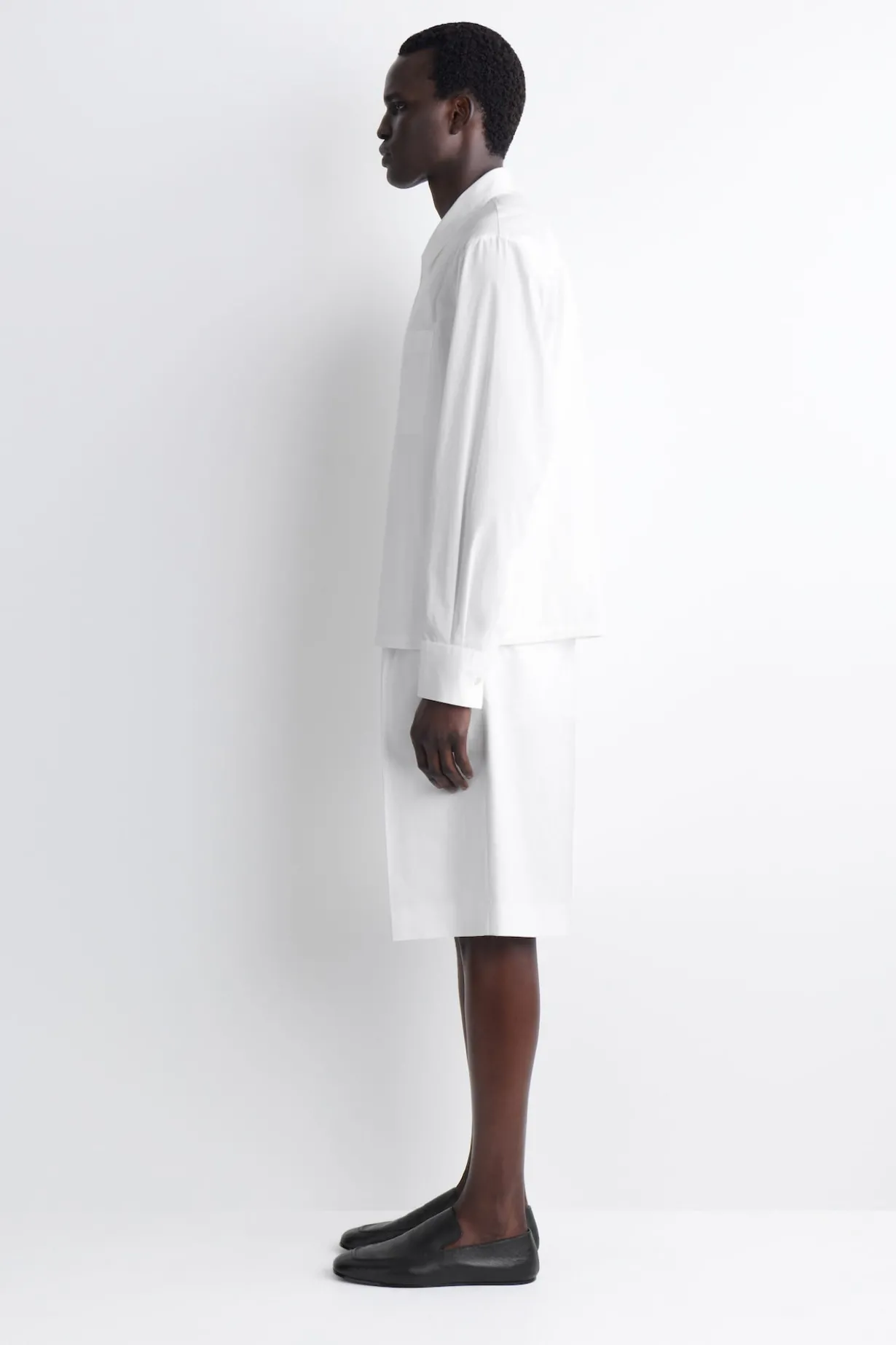 TAILORED COTTON-POPLIN SHORTS