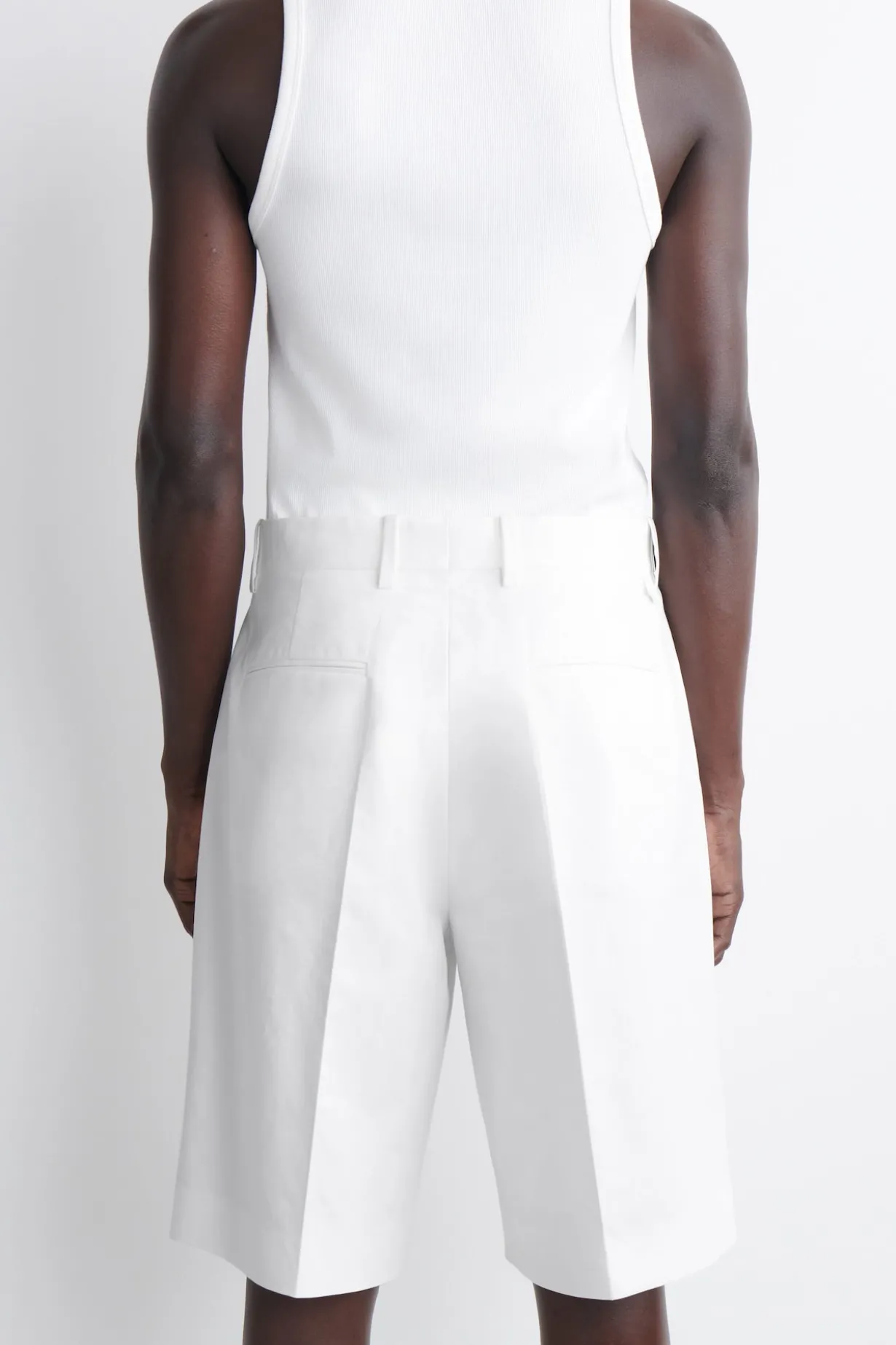 TAILORED COTTON-POPLIN SHORTS