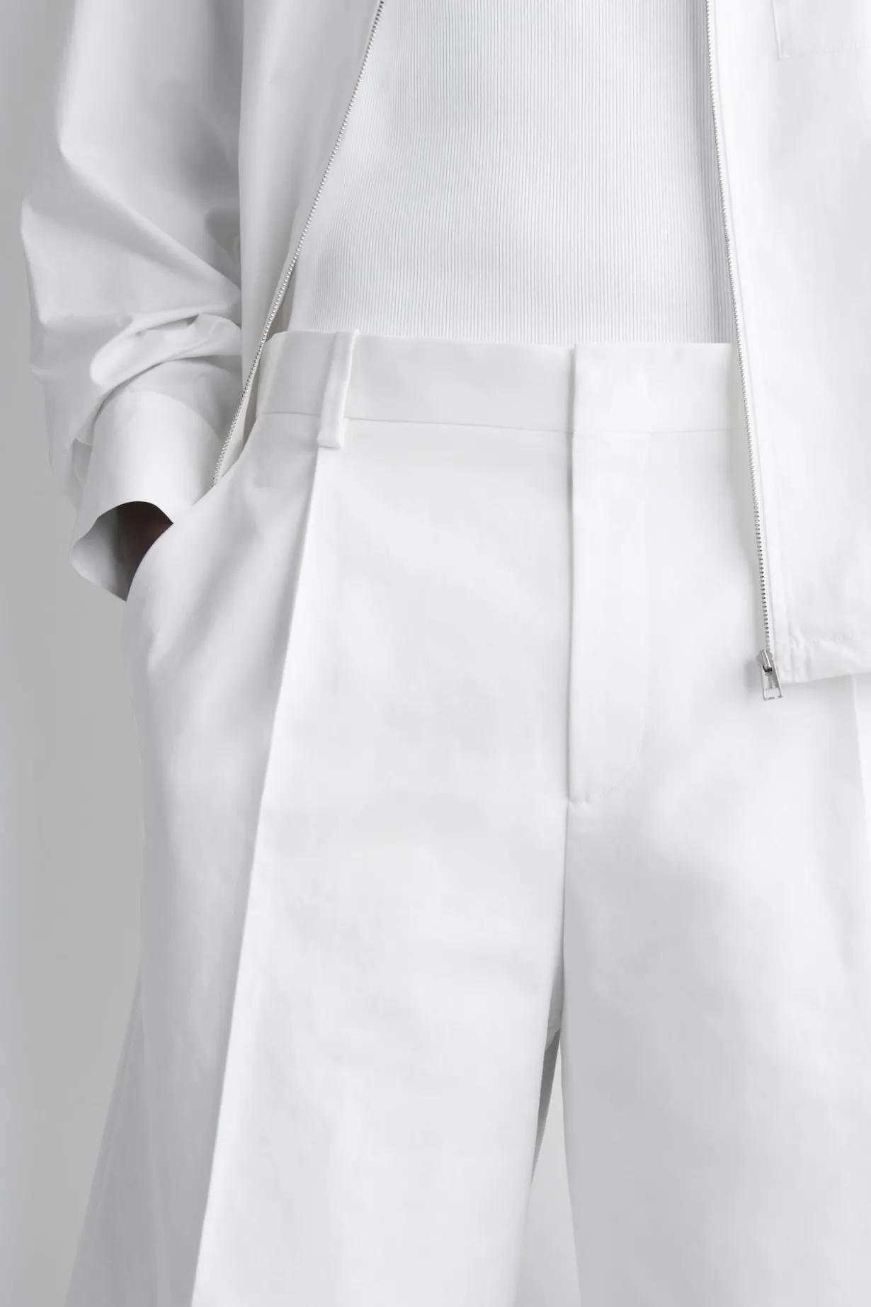 TAILORED COTTON-POPLIN SHORTS