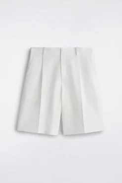 TAILORED COTTON-POPLIN SHORTS