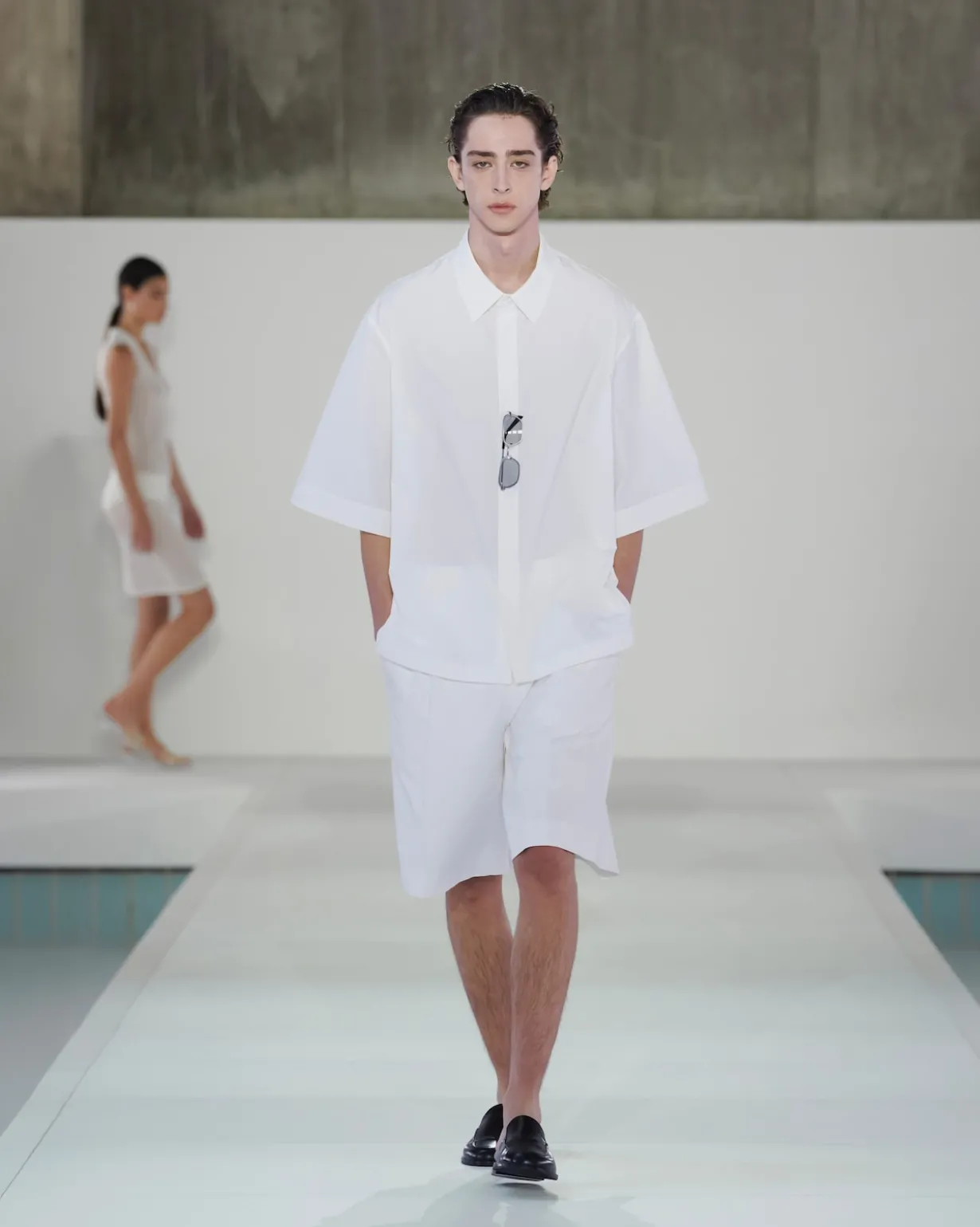 TAILORED COTTON-POPLIN SHORTS