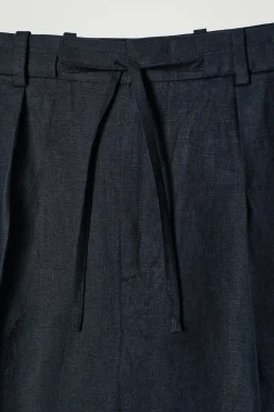 TAILORED DRAWSTRING LINEN SHORTS