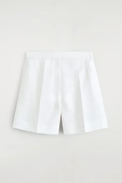 TAILORED ELASTICATED LINEN SHORTS