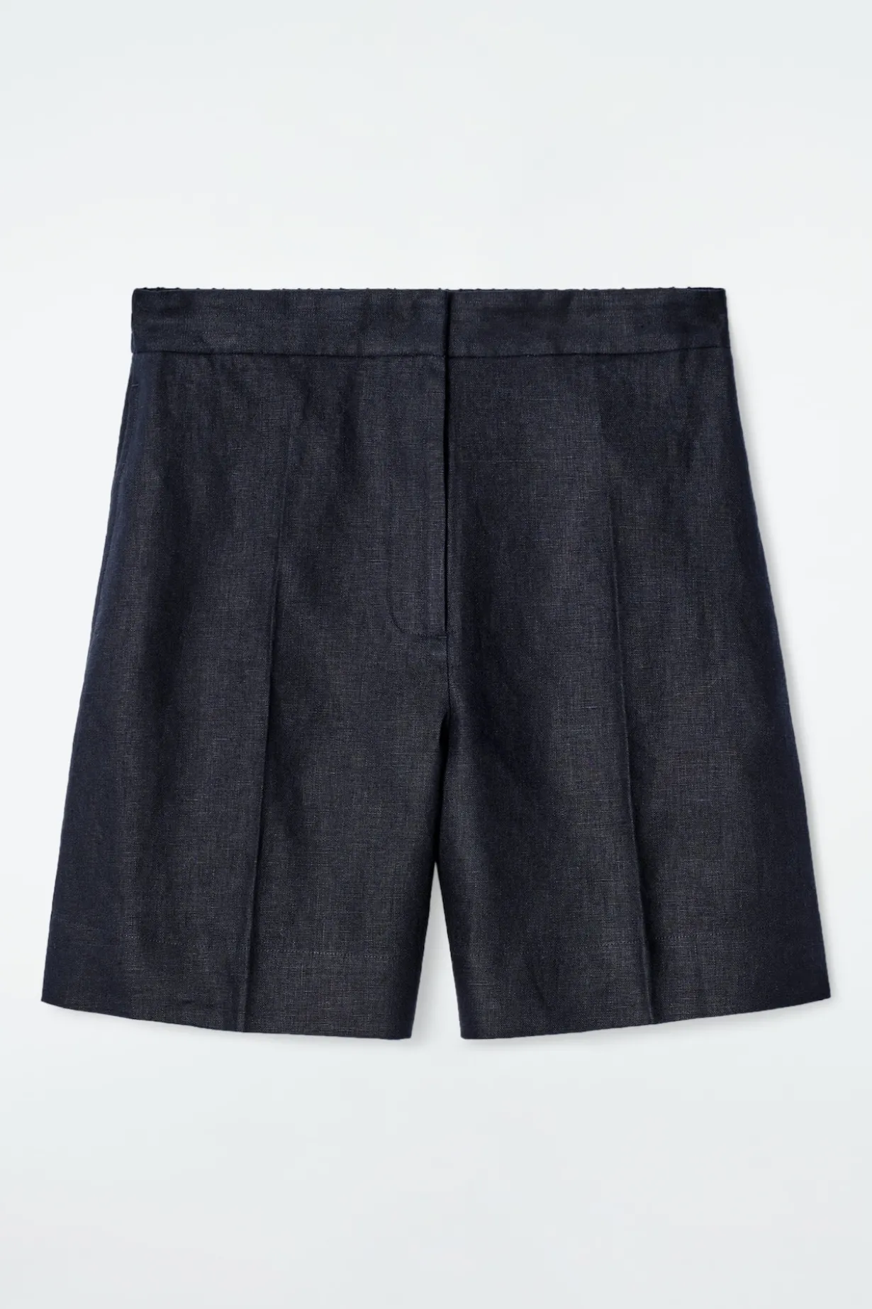 TAILORED ELASTICATED LINEN SHORTS