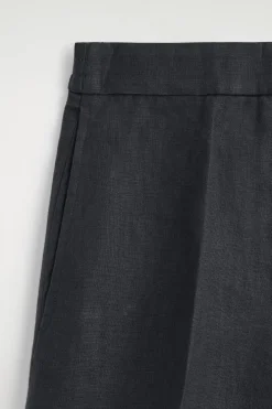 TAILORED ELASTICATED LINEN SHORTS