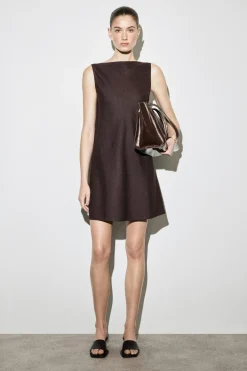 TAILORED LINEN MINI DRESS