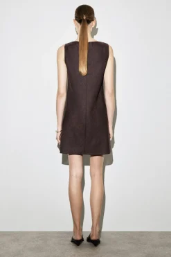 TAILORED LINEN MINI DRESS