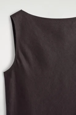 TAILORED LINEN MINI DRESS