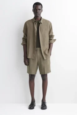 TAILORED LINEN SHORTS