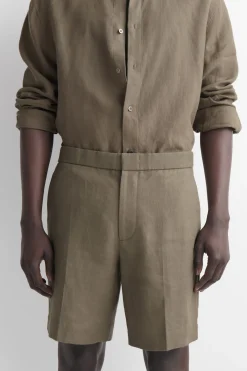 TAILORED LINEN SHORTS