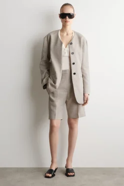 TAILORED LINEN SHORTS