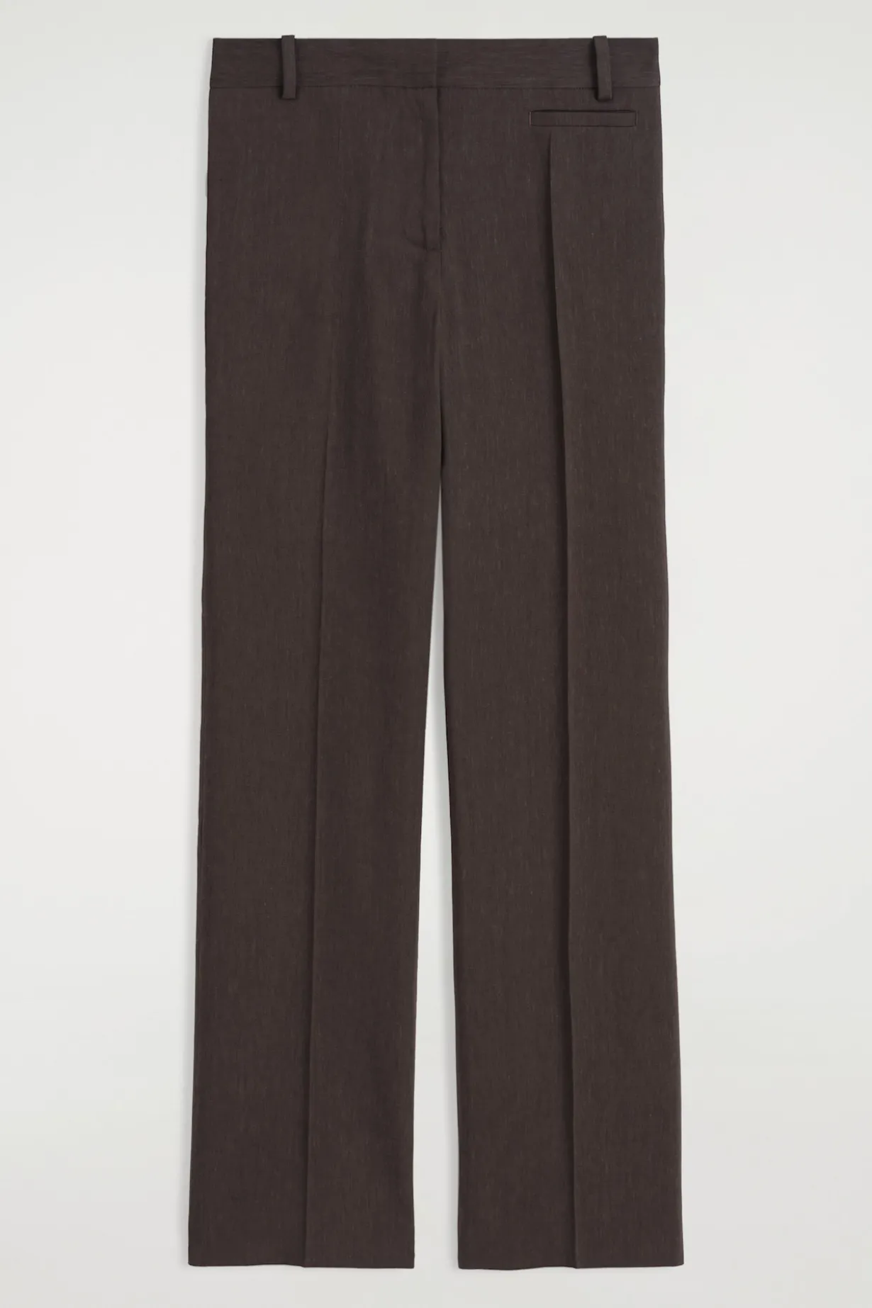 TAILORED LINEN STRAIGHT-LEG PANTS