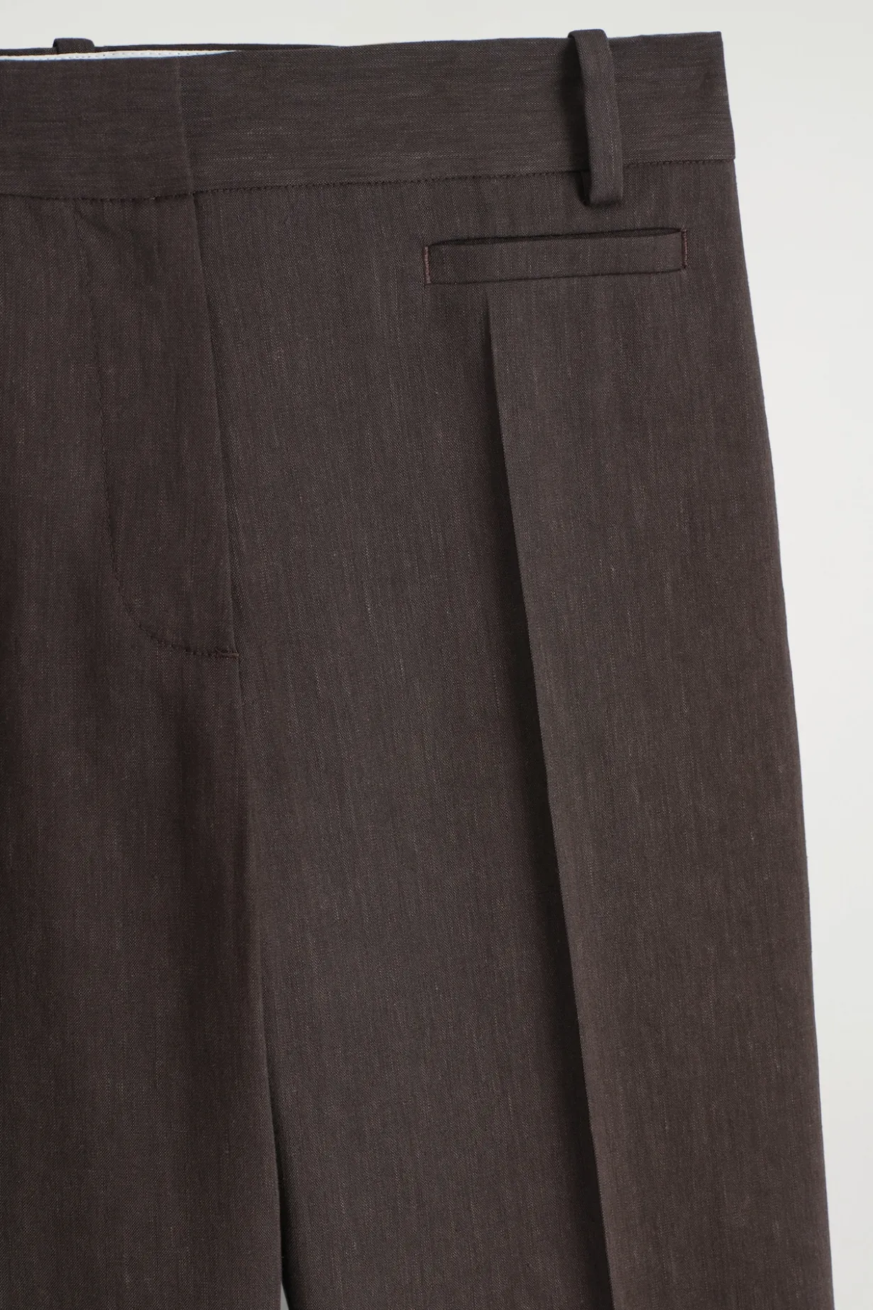 TAILORED LINEN STRAIGHT-LEG PANTS