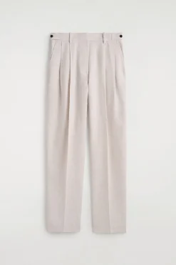 TAILORED LINEN TULIP PANTS